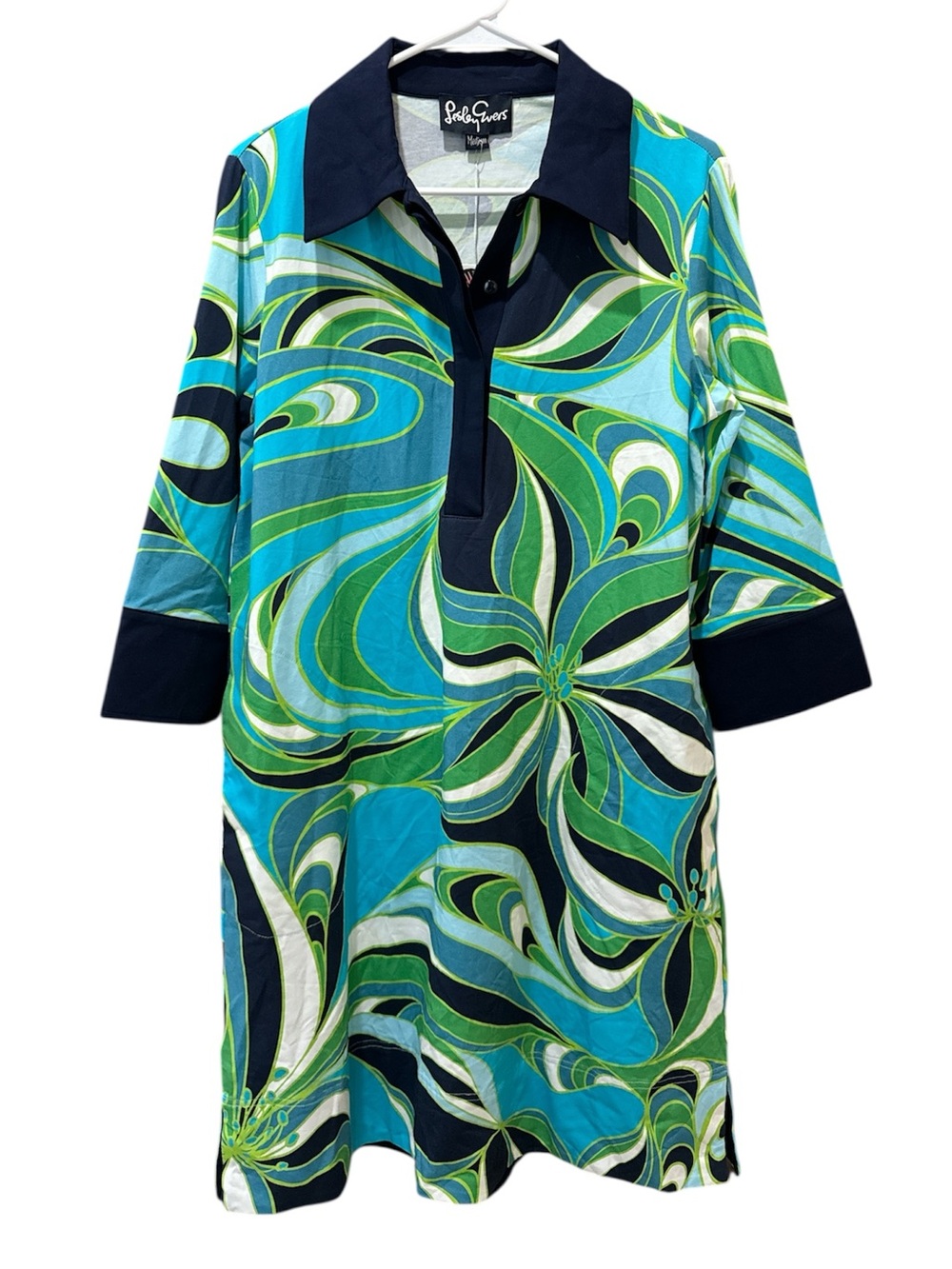 Lesley Evers Reese Dress in Del Mar Navy Size: M